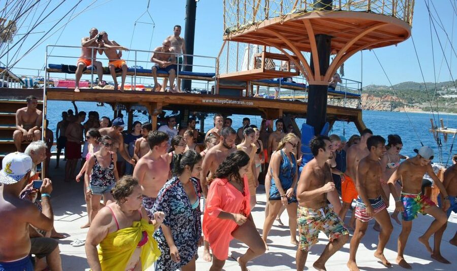 Alanya: Catamaran Boat Trip with Swim Stops and Sunbathing - Cleopatra Beach Stop and Why It’s a Crowd Magnet