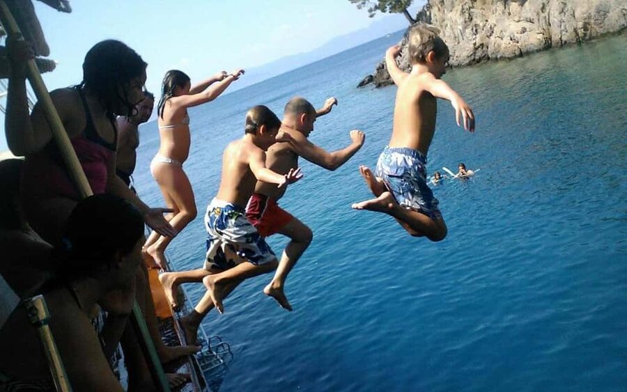 Alanya: Luxury Mega Pirate Boat W/ Lunch, Drinks & Transfer - The Swim Stops: What You Really Get Out of the Water Time