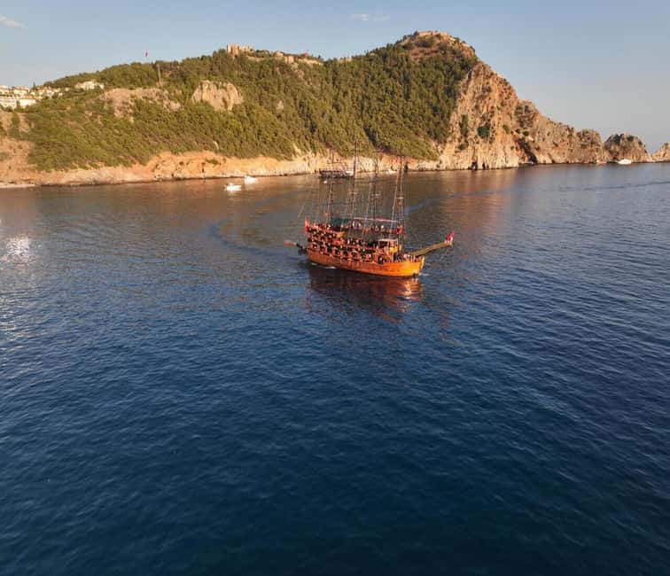Alanya: Luxury Pirate Boat with Lunch & Unlimited Drinks - Your sea route: caves from the water, plus Alanya’s icons