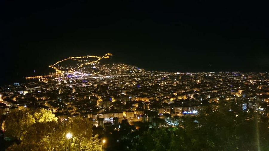 Alanya Night Tour: Castle, Cable Car & Cleopatra Beach - Alanya Castle at night: the big view and the real free time