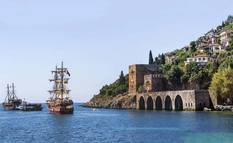 Alanya: Party Pirate Boat Trip w/Meal, Drinks, Pickup Option - The Basic Rhythm of the Cruise (5 to 7 Hours Total)