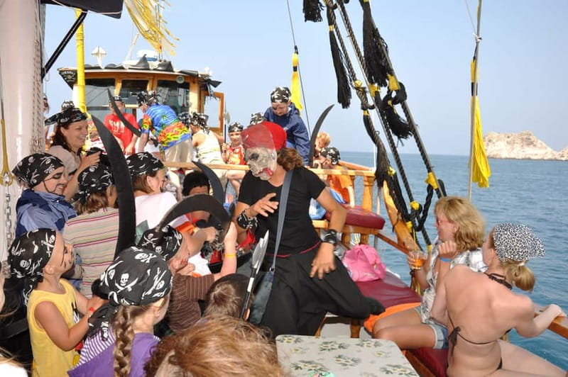 Alanya: Party Pirate Boat Trip w/Meal, Drinks, Pickup Option - Swim Breaks and Sea Time: When the Boat Becomes the Day