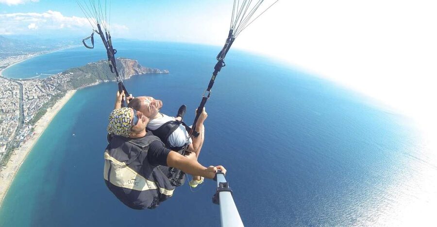 Alanya: Tandem Paragliding Experience Over Cleopatra Beach - The 20 to 25 minute tandem paraglide over Alanya and Cleopatra Beach