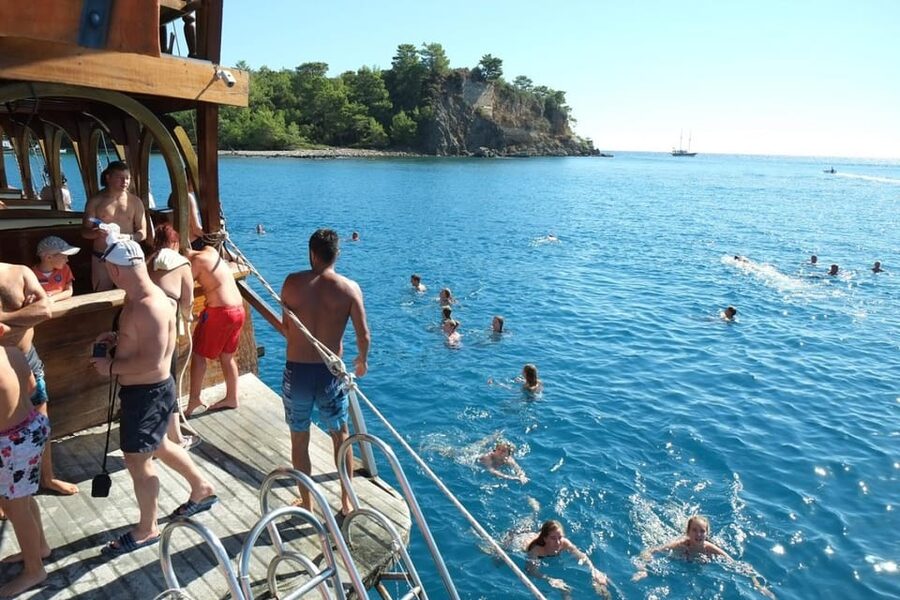 Antalya: Beach & Waterfalls Boat Trip w/ Lunch & Soft Drinks - Soft Drinks, Music, and the Pirate-Style Crew
