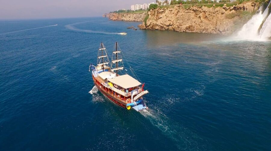 Antalya: Beach & Waterfalls Boat Trip w/ Lunch & Soft Drinks - Duden Waterfalls Lunch Break: Eat, Rest, and Time Your Swims