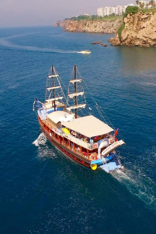 Antalya: Beach & Waterfalls Boat Trip w/ Lunch & Soft Drinks - Optional Speedboat Under the Waterfall, and Cave Energy