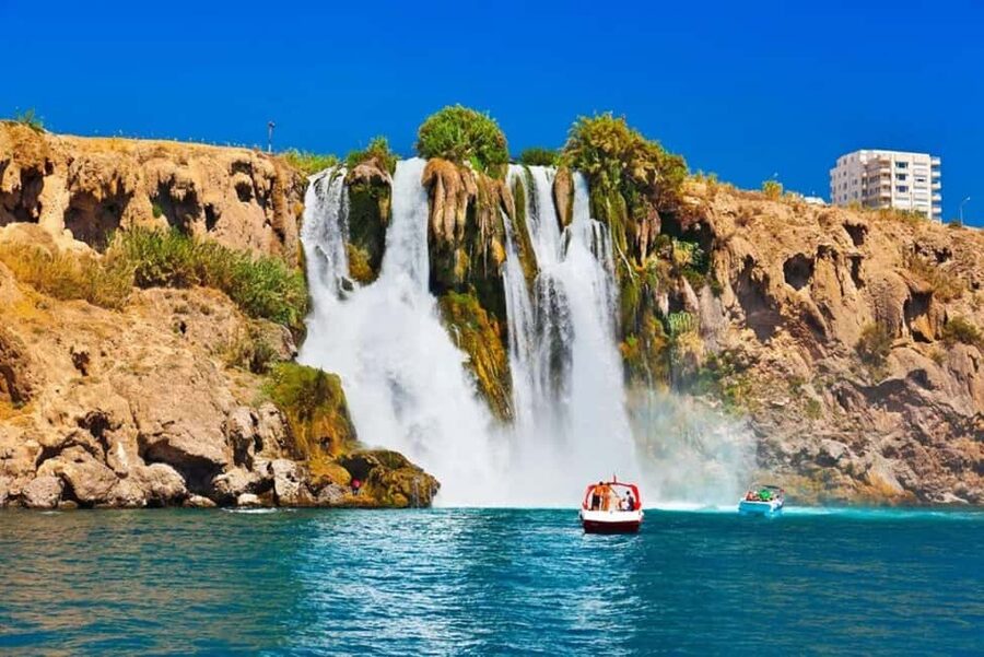 Antalya Boat Tour: Düden Waterfall, Swim & Soft Drinks - Lower Düden Waterfall From the Sea, Not From Shore