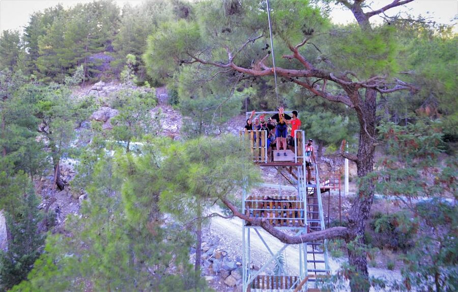 Antalya: Canyoning, Rafting, Quad, Jeep & Zipline with Lunch - Zipline across the river: the cooldown that still hits
