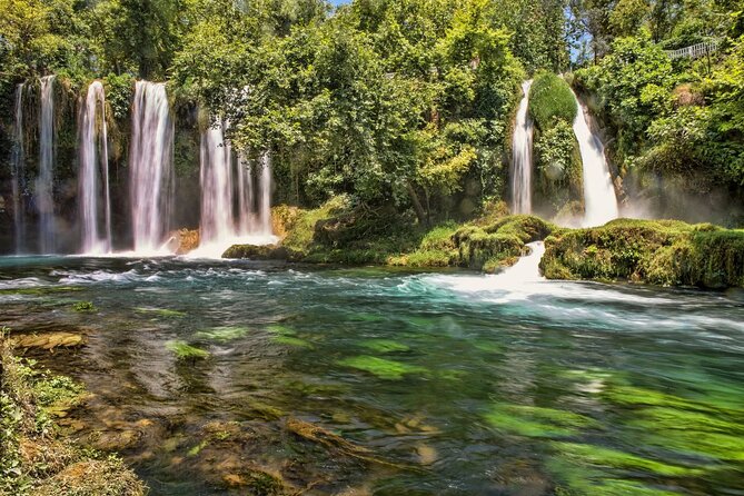 Antalya City 2 Waterfall & Boat Tour - Upper Düden Waterfall: a calmer start with caves behind the falls