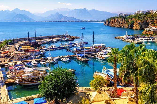 Antalya City 2 Waterfall & Boat Tour - Kaleiçi Marina boat cruise: coast views without the long drive