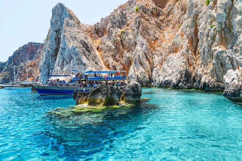 Antalya: Falez Cliffs & Waterfalls Boat Trip with Lunch - Swim break at Lower Düden: rainbows, life jackets, and sea time