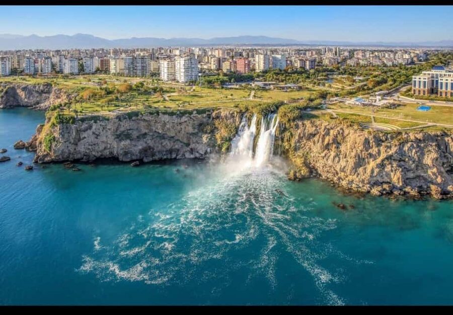 Antalya: Kaleici, Duden Waterfalls And Boat Tour With Lunch - Upper Düden Waterfall: 22 meters, caves, and picnic calm