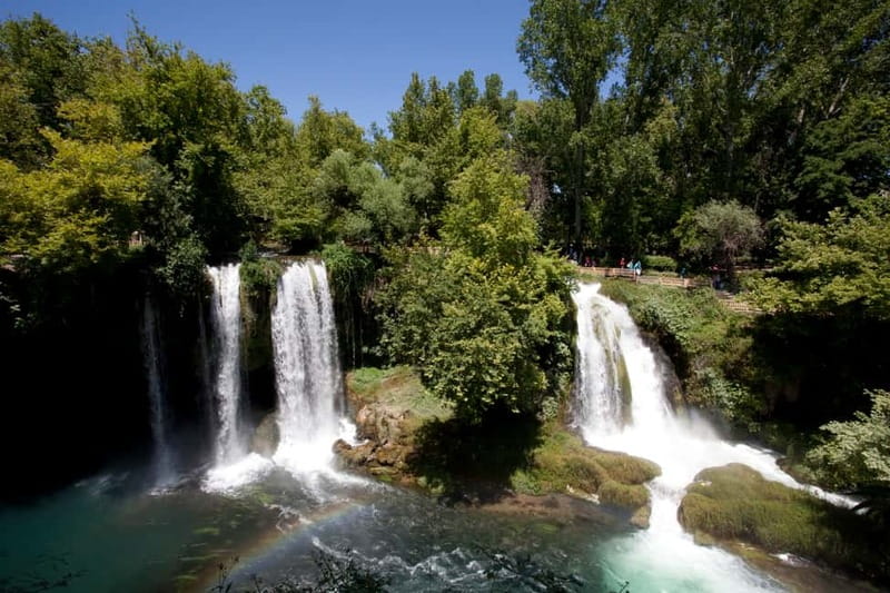 Antalya Private City Tour Waterfalls and Old Town Boat Tour - Upper Düden Falls: walking behind the cascade