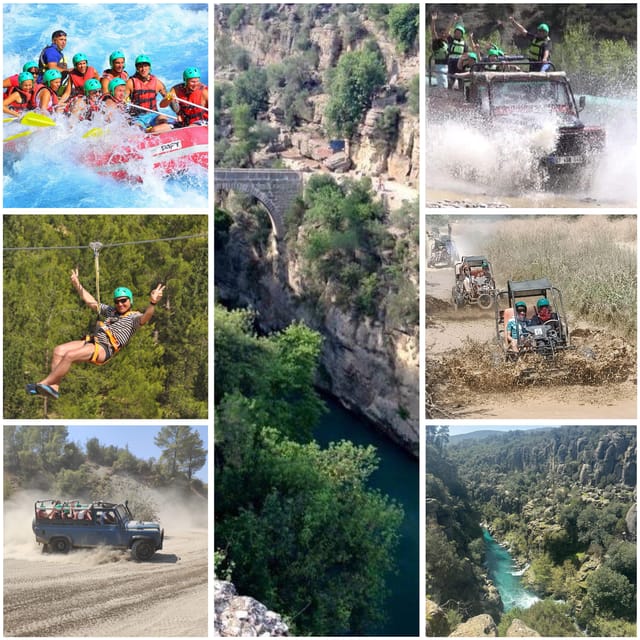 Antalya: Rafting Jeep Buggy&Quad Safari zipline canyon visit - Zipline moment, when the canyon view comes from above