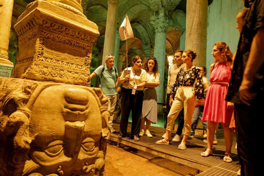 Basilica Cistern Guided Tour & Blue Mosque Audio Guide - Key highlights to notice before you go