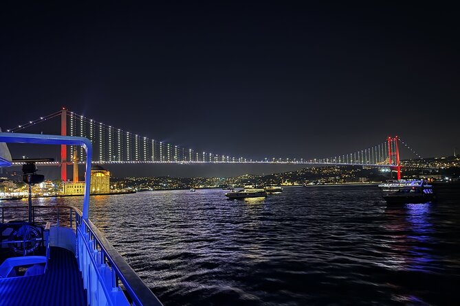 Bosphorus Night Lights: Guided Cruise With Tea and Cookies - Two Bridges, Two Crossings: 15 July Martyrs Bridge and Fatih Sultan Mehmet Bridge