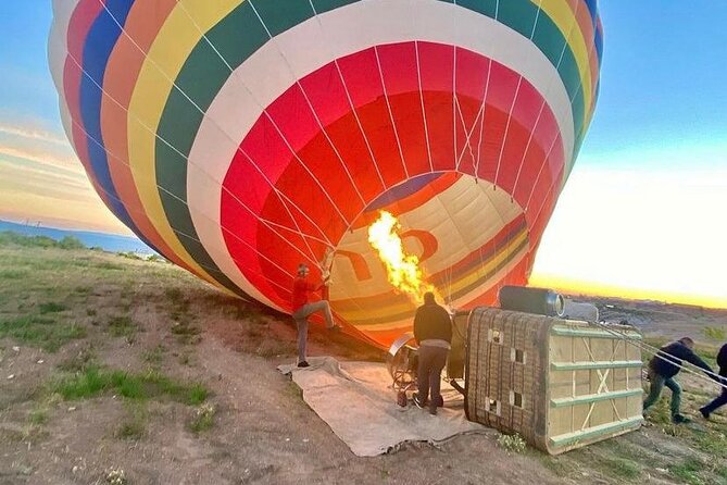 Cappadocia Hot Air Balloon 1 of 4 Valleys - Landing and the non-alcoholic champagne toast you should plan for