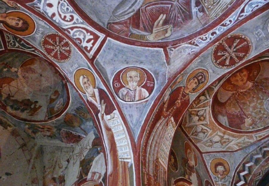 Cappadocia: Red Tour and Sunrise Balloon Tour - Göreme Open Air Museum: Byzantine Cave Churches and Fresco Highlights