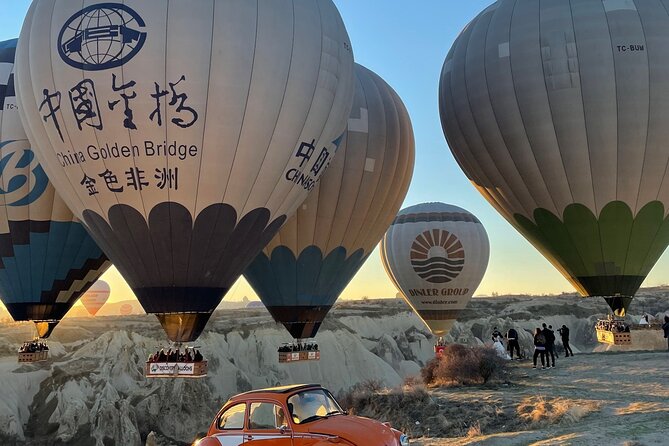 Balloons over the Cappadocian valleys at first light