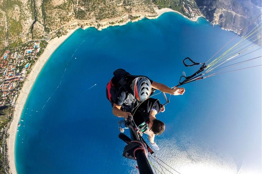 Fethiye: Blue Lagoon Tandem Paragliding w/Photos & Video - Gear, briefing, and what your pilot controls