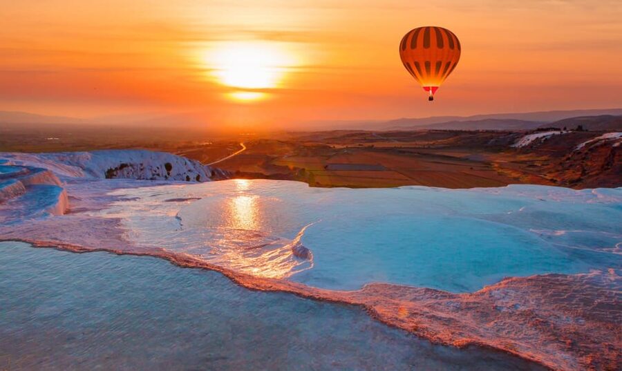 From Marmaris: Pamukkale Balloon Flight Day Trip with Lunch - The Onyx Factory and the Wine or Turkish Delight Stops