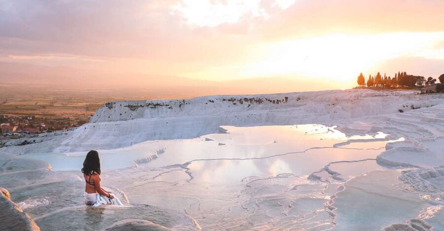 From Marmaris: Pamukkale Evening Tour with Transfer & Dinner - Key points at a glance