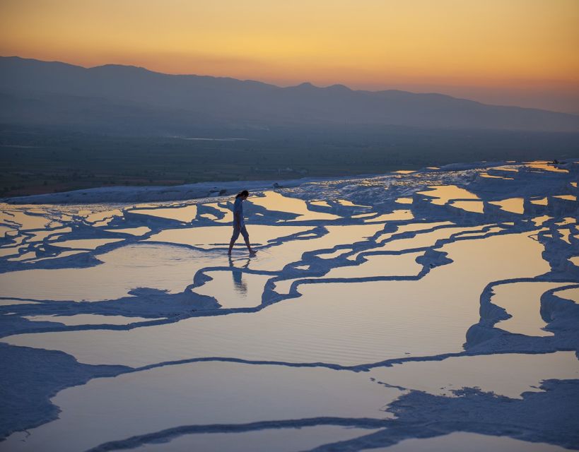 From Marmaris: Pamukkale Evening Tour with Transfer & Dinner - Hierapolis ruins: amphitheatre, necropolis, and Roman baths at cooler hours