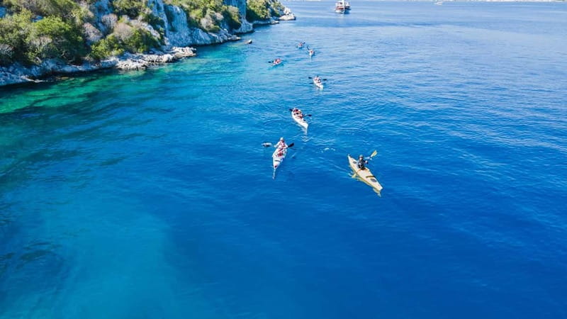 From Ucagiz: Kekova Sea Guided Kayaking Tour - Kaleköy and Simena Castle: 45 minutes for village ruins and a hillside hike