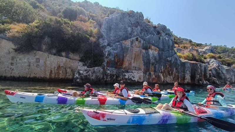 From Ucagiz: Kekova Sea Guided Kayaking Tour - Heading back, then lunch in Üçağiz