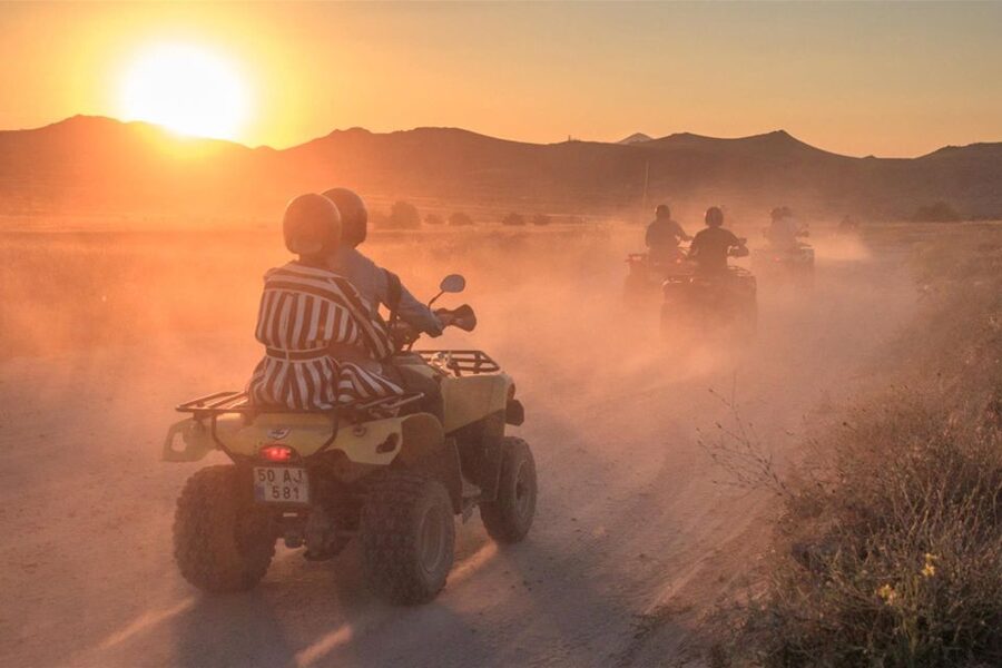 From Ürgüp/Göreme: Cappadocia Sunrise or Sunset Quad Tour - Sword Valley fairy chimneys, the iconic stop