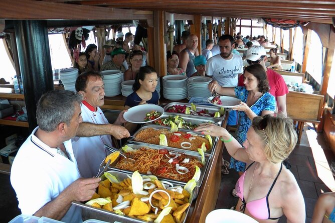 GONSTER : Luxury Pirate Boat Trip Lunch & Soft Drinks & Transfer - Cennet Bay, also called Paradise Bay: swim then recharge with lunch
