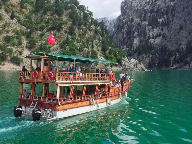 Green Canyon Cruise from Alanya & Side – Explore Nature - On the water: free soft drinks, shaded comfort, and the view factor