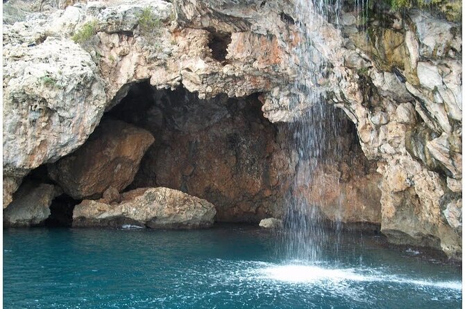 Half-Day Boat Tour to Antalya Waterfalls - Lower Duden Waterfalls from the water: close-up photos, real spray
