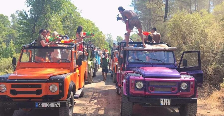 Icmeler Jeep Safari, Lunch, Water Fight, Colour & Foam Party - Comfort break with showers, toilets, and a reset button