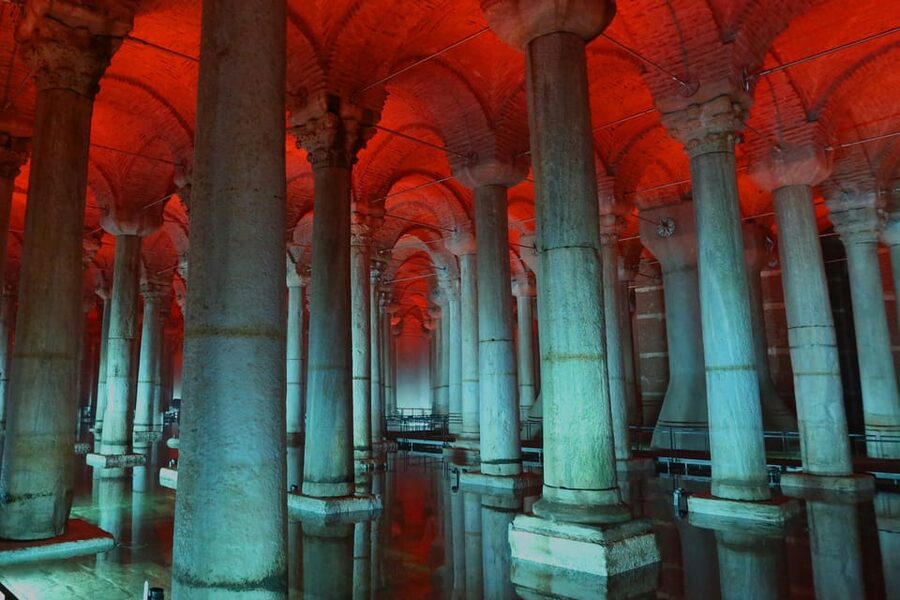 Istanbul: Basilica Cistern Skip-the-Line Entry & Audio Guide - What the cistern is like inside: light, water, and long shadows