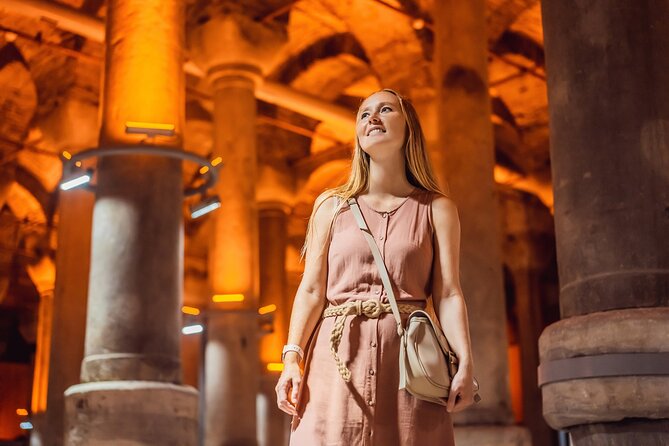 Istanbul: Blue Mosque, Hagia Sophia & opt. Basilica Cistern Tour - Basilica Cistern add-on: marble columns and the Medusa head bases