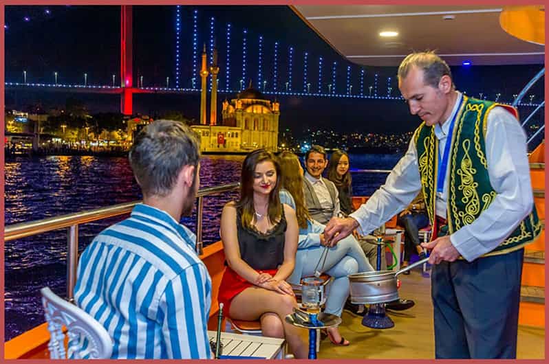 Istanbul: Bosphorus Night Dinner Cruise with Private Table - Dinner Menu: Starters, Salad, One of Three Mains, and Tea