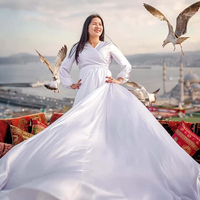 Istanbul: Flying Dress Photoshoot at Rooftop Terrace - Practical Tips That Make Photos Look Better