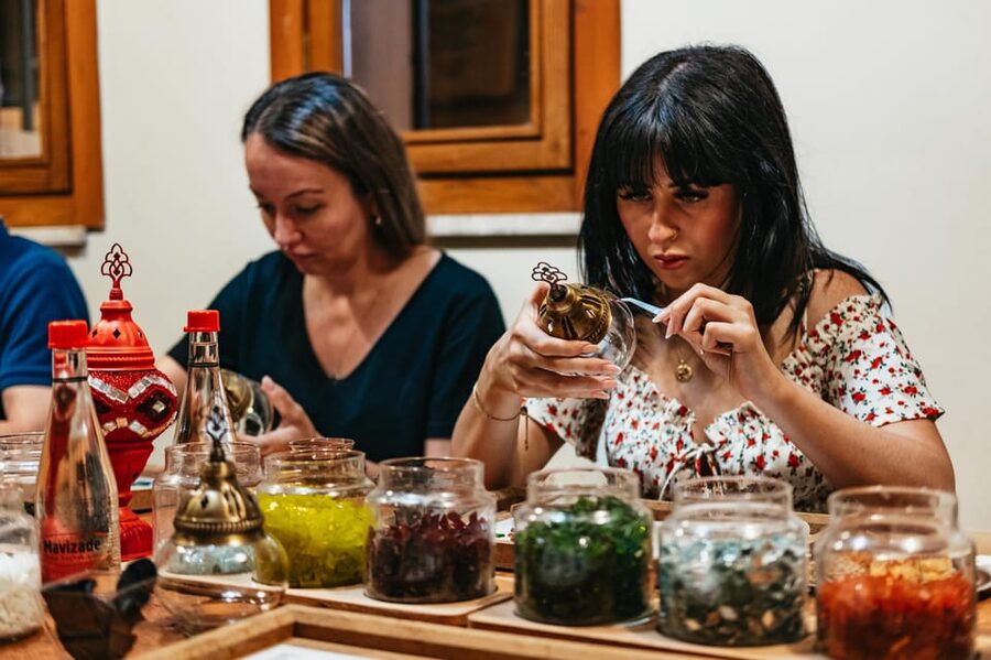 Istanbul:Original Turkish Mosaic Lamp Workshop w/ Snacks - The best part of the pause: tea, coffee, cookies, and Istanbul talk