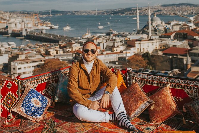 Istanbul Rooftop Photoshoot with Flying Dress - The Turkish lights corner: why the second location matters
