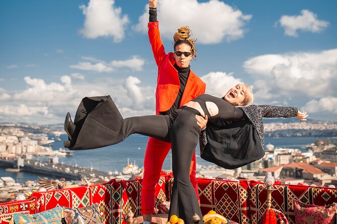 Istanbul Rooftop Photoshoot with Flying Dress - What you receive: original photos, 10 edited images, and mobile videos