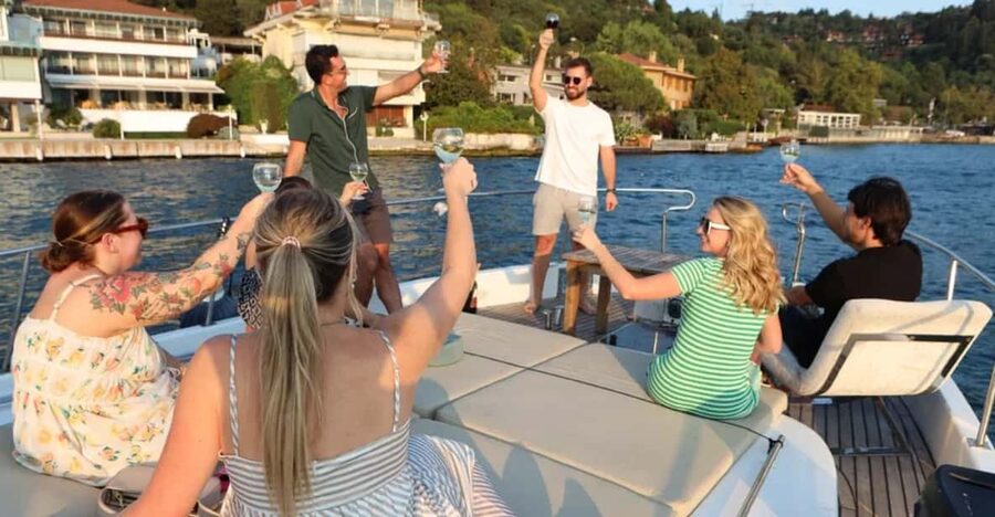 Istanbul: Small Group Yacht Tour with Unlimited Wine - Unlimited wine, snacks, and the on-deck comfort details that matter