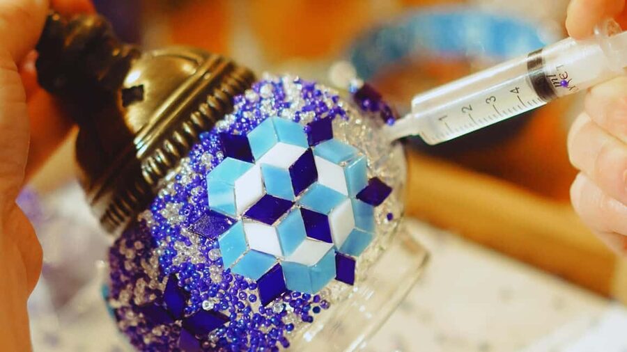 Istanbul: Turkish Mosaic Lamp Workshop w/ Materials Included - Take-Home Power: US Adapter Included