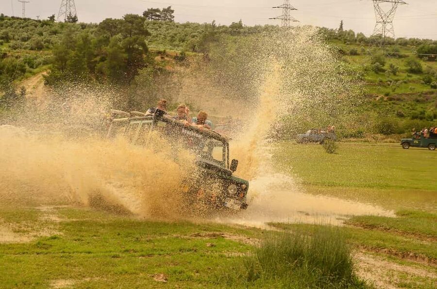 Jeep Safari-Lunch-Boat-Canyon-Waterfall-Foam,Water Party - Green Lake Oymapınar: Off-Road Fun, Lunch, and the Water Party