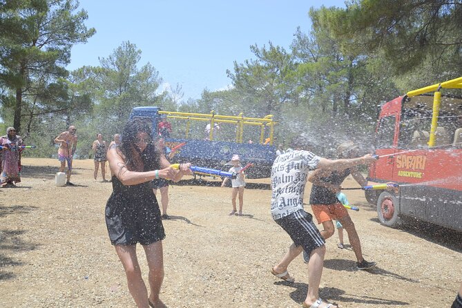 Jeep Safari Tour to Saklikent, Tloss and Yakapark from Fethiye - Riverbank water fight and the mud bath finale