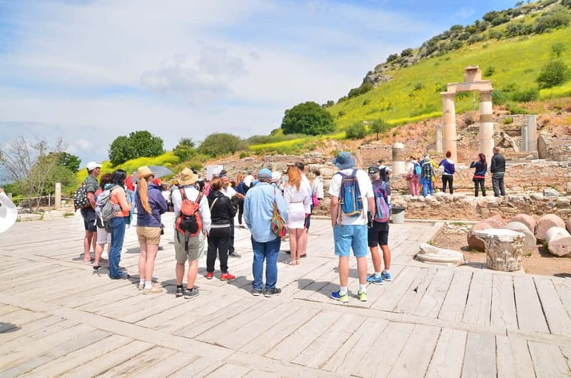 Kusadasi: Ephesus & House of Mary Small Group Tour w/Lunch - Library of Celsus and the power of restored stone
