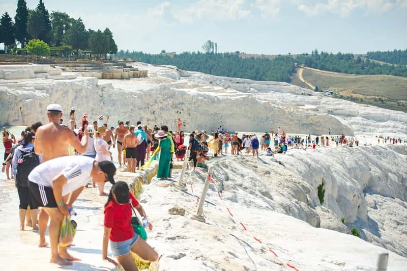 Kusadasi: Pamukkale Hot Spring & Hierapolis Small-Group Tour - Pamukkale hot springs: walking smart on slippery travertines