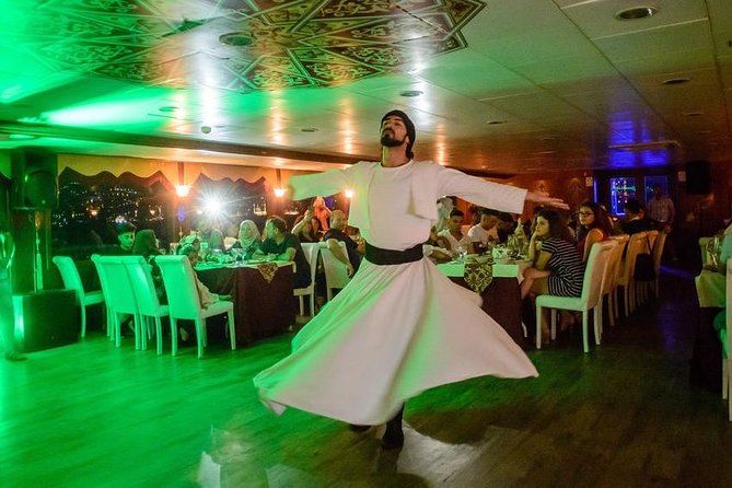 Luxury Bosphorus Dinner Cruise & Shows Private Table & Free Wi-Fi - Views from the yacht: the Bosphorus at night does the heavy lifting