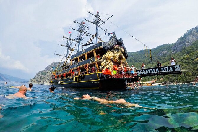 Marmaris All Inclusive Pirate Boat Trip With BBQ Lunch - Amos Beach BBQ lunch and Blue Flag swimming breaks