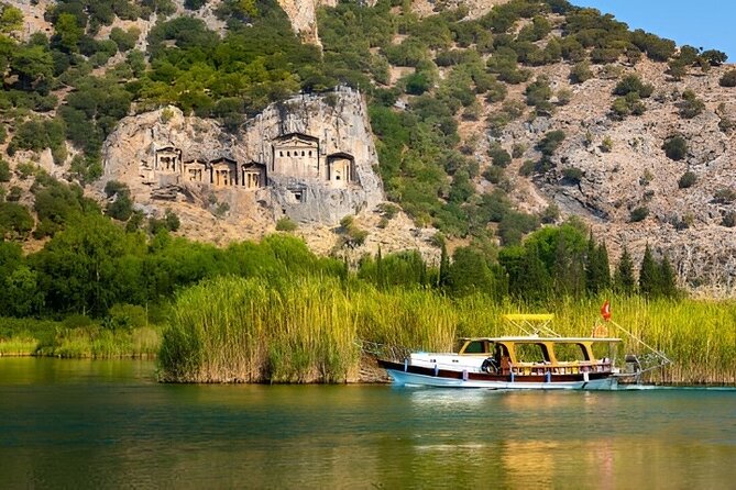 Marmaris Dalyan Turtle Beach Tour : Lunch&Mud Baths&King Tombs - Dalyan Nehri: The Lycian Rock Tomb Photo Break